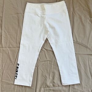 Savage Barbell White Capri Leggings